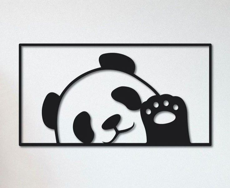 Panda Metal Wall Art