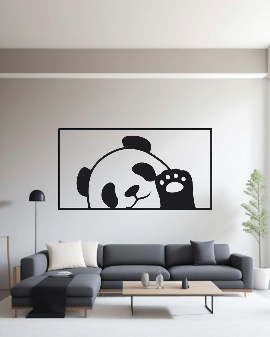 Panda Metal Wall Art